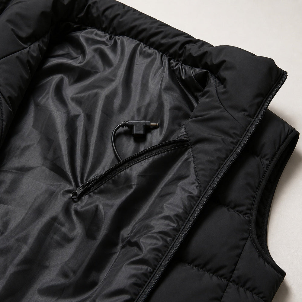 Interior power pocket detail of the ThermStride heated vest