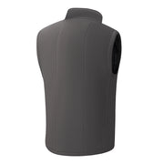 Gray M6060 heated fleece vest, back view