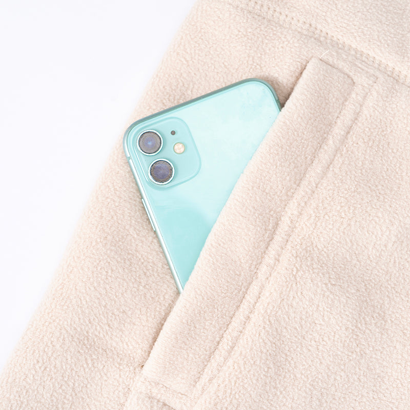 Hand pocket holding a phone in the supplier product photo